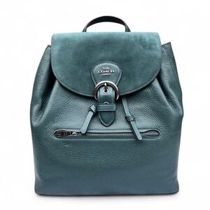 Coach Green Leather Backpacks